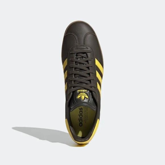 MEN'S Adidas Gazelle Shadow Olive Impact  Shoes Yellow HQ9873 - Picture 5 of 9